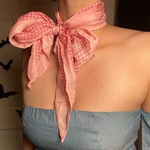 Pink Satin Neckerchief